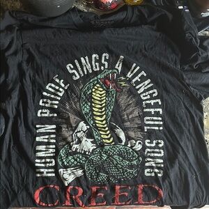 Creed Black and Green Cobra tour shirt